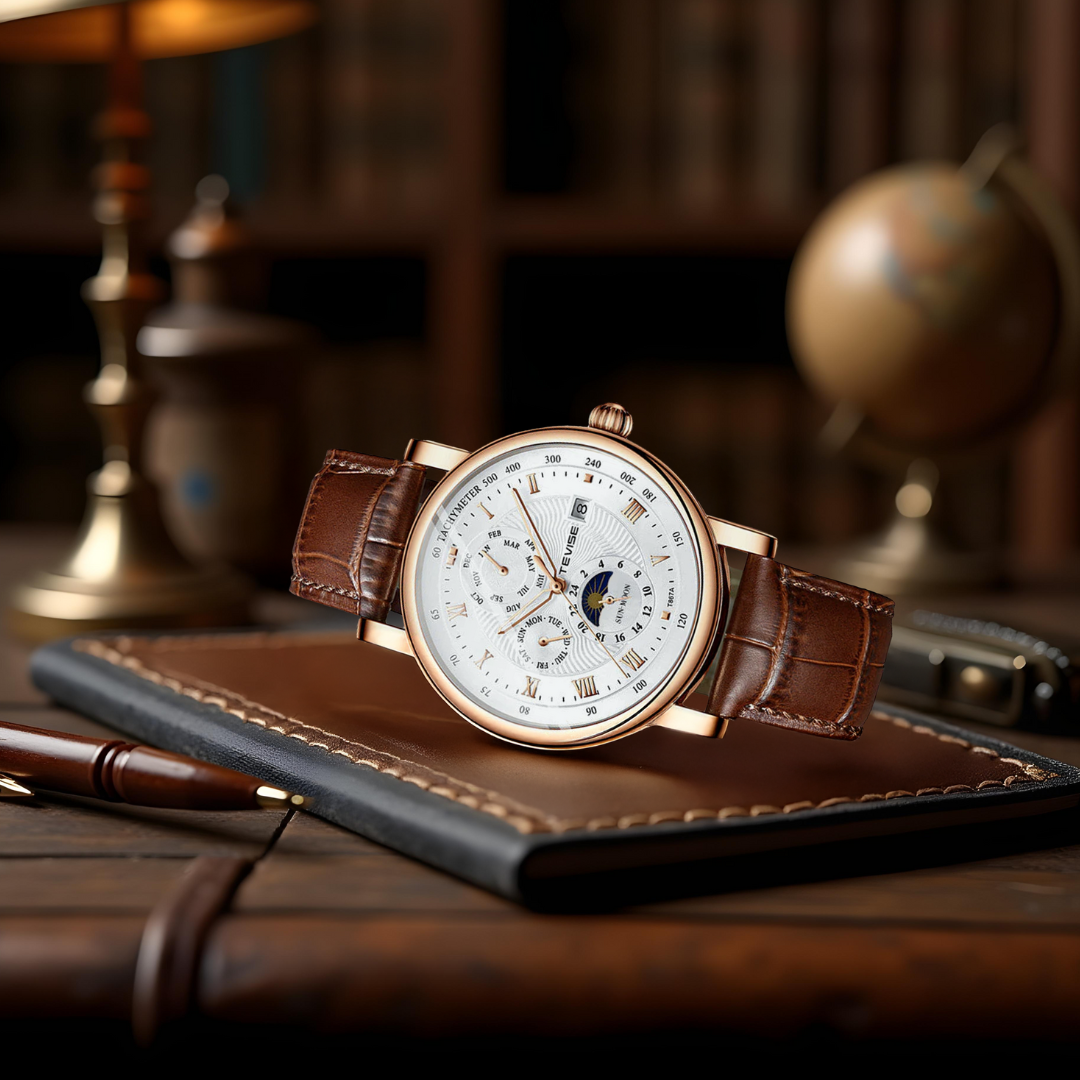 Automatic Mechanical Luxury Leather Watch