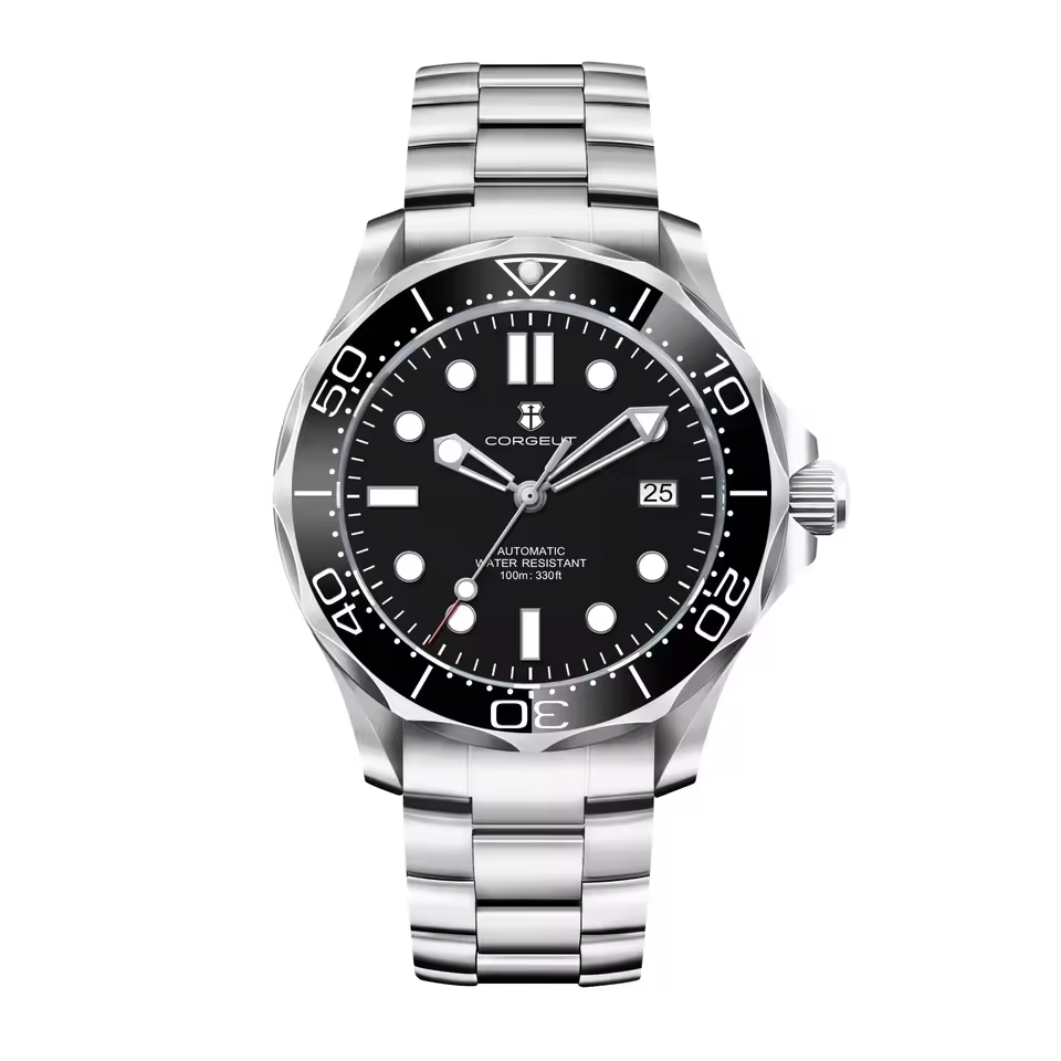 Casual Versatile Silver Mechanical Watch