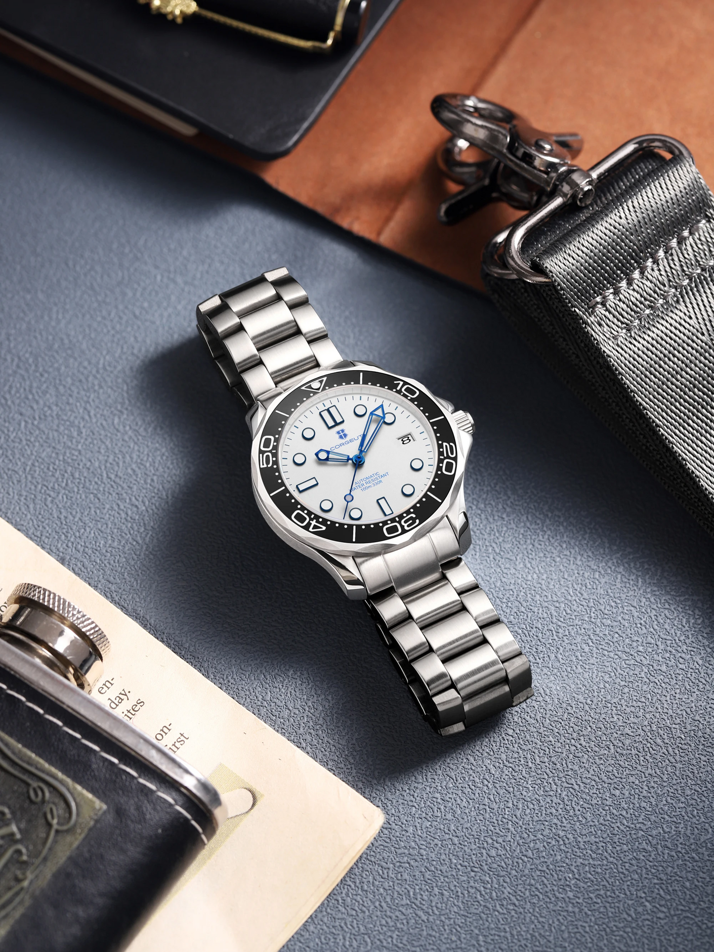 Casual Versatile Silver Mechanical Watch