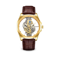 Gold Brown Leather