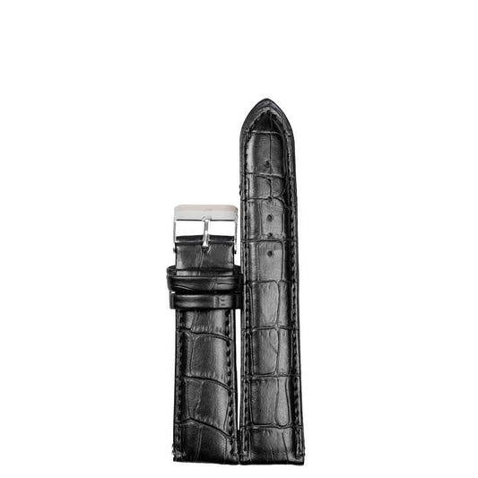 Crocodile Embossed Durable Leather Watch Band