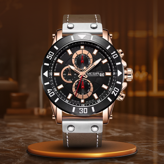 Leather Strap Quartz Watch
