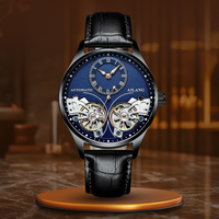 Leather Black Blue