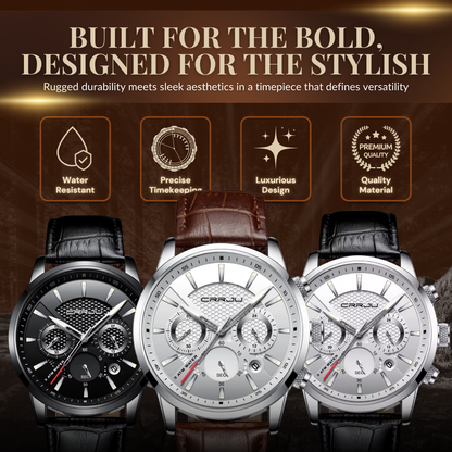 Fashionable Military Leather Watch